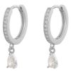 Snö Of Sweden Camille Drop Ring Earring ? Silver/Clear thumbnail 1