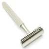 Parker Shaving 78R Satin Chrome- Unisex Textured Long Handle Thre thumbnail 1