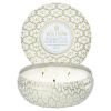 Voluspa 3-Wick Tin Candle Eucalyptus And White Sage 40h thumbnail 1