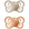 BIBS Couture Natural Rubber Size 2: 6+ months tutti Vanilla / Peach 2 kpl thumbnail 1