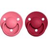BIBS De Lux Natural Rubber Size 2: 6+ months tutti Coral / Ruby 2 kpl thumbnail 1