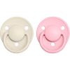 BIBS De Lux Natural Rubber Size 2: 6+ months tutti Ivory / Baby Pink 2 kpl thumbnail 1