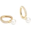 Lily and Rose Petite Kennedy hoops earrings - Ivory pearl (Gold) thumbnail 1