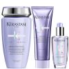 Kérastase Blond Absolu Ultraviolet Shampoo, Conditioner and Oil Trio for Brightening Blonde Hair thumbnail 1