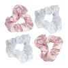 Brushworks Pink &amp; White Satin Scrunchies 4 kpl thumbnail 1