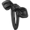 Mineas Hairclip With Bow Fake Leather Black thumbnail 1