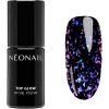 NEONAIL UV Gel Polish Top Glow Violet Aurora Flakes thumbnail 1