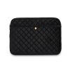 Fan Palm Black Quilted Velvet Laptop Sleeve thumbnail 1