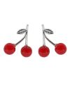 Everneed Kirsebær Øreringe Rød/Sølvfarvet (U) thumbnail 1