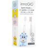 innoGIO GIOGiraffe &amp; GIORabbit Spare Heads Transparent vaihtopäät hammasharjaan lapsille GIOGiraffe &amp; GIORabbit Sonic Toothbrush 2 kpl thumbnail 1