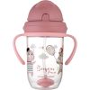 canpol babies Bonjour Paris Cup kuppi sisältää pillin Pink 270 ml thumbnail 1