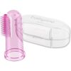 BabyOno Take Care First Toothbrush sormihammasharja lapsille sisältää kotelon Pink 1 kpl thumbnail 1