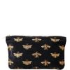 Elizabeth Scarlett Honey Bee Charcoal Velvet Everyday Pouch thumbnail 1