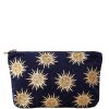 Elizabeth Scarlett Sun Goddess Navy Velvet Everyday Pouch thumbnail 1