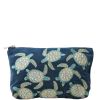 Elizabeth Scarlett Turtle Conservation Marine Navy Velvet Everyday Pouch thumbnail 1