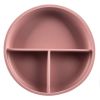 Zopa Silicone Divided Plate lokerolautanen varustettu imukupilla Old Pink 1 kpl thumbnail 1