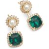 Lily and Rose Colette earrings - Emerald square  Emerald square thumbnail 1