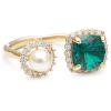 Lily and Rose Colette ring - Emerald square  Emerald square thumbnail 1