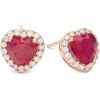 Lily and Rose Delphine stud earrings - Pink ruby  Pink ruby thumbnail 1