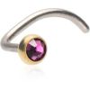 Blomdahl Silver Titanium Bezel 3 mm  Lilac thumbnail 1