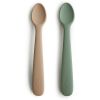 Mushie Silicone Feeding Spoons lusikka Dried Thyme/Natural 2 kpl thumbnail 1