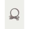 Ia Bon Hair Tie With Gold Bead Deep Taupe thumbnail 1