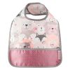 Bambino Easy Wipe Bib Grey/Pink thumbnail 1
