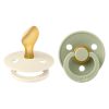 BIBS Pacifier Colour Latex Size 2 Anatomical 2 kpl – Ivory/Sage thumbnail 1