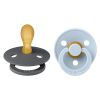 BIBS Pacifier Colour Latex Size 2 Symmetrical 2 kpl – Iron/Baby B thumbnail 1