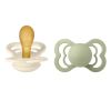 BIBS Pacifier Supreme Latex Size 2 2 kpl – Ivory/Sage thumbnail 1