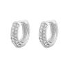 Snö Of Sweden Wednesday Small Ring Earring 15 mm – Silver/Clear thumbnail 1