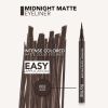 flormar Midnight Matte Eyeliner silmänrajaustussi antaa mattavaikutelman sävy 02 Brown 1 ml thumbnail 4