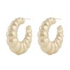 Snö Of Sweden Millie Twisted Round Earring Onesize – Plain Gold thumbnail 1