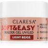 Claresa Soft&amp;Easy Builder Gel pohjustusgeeli kynsiin sävy Light Beige 12 g thumbnail 1