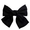 DARK Satin Bow Hair Clip – Black thumbnail 1