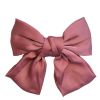 DARK Satin Bow Hair Clip – Dark Rose thumbnail 1