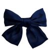 DARK Satin Bow Hair Clip – Navy Blue thumbnail 1