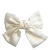 DARK Satin Bow Hair Clip – Vanilla thumbnail 1
