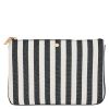 Fan Palm Cotton Stripe Clutch thumbnail 1