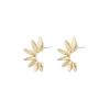 Snö Of Sweden Aero Small Oval Earring – Plain Gold thumbnail 1