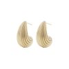 Snö Of Sweden Dakota Drop Earring – Plain Gold thumbnail 1