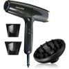 BaByliss PRO Falco Hair dryer BLACK &amp; GOLD hiustenkuivaaja integroitu ionisointitoiminto 1 kpl thumbnail 1