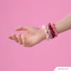 BrushArt Gift for You Slim satin scrunchie set hiuslenkit Pink &amp; Red thumbnail 4