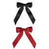 brushworks Satin Hair Bow Duo – Red and Black thumbnail 1