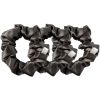 Cloud &amp; Glow   Silk Scrunchies 4 cm  Charcoal thumbnail 1