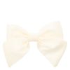 DARK Satin Bow Hair Clip – Off White thumbnail 1
