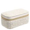 DARK Tweed Jewellery Box Micro – Off White With Gold thumbnail 1