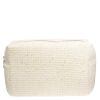 DARK Tweed Make-Up Pouch Large – Off White With Gold thumbnail 1
