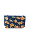 Elizabeth Scarlett Orange Blossom Cobalt Velvet Everyday Pouch thumbnail 1