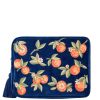 Elizabeth Scarlett Orange Blossom Cobalt Velvet Wash Bag thumbnail 1
